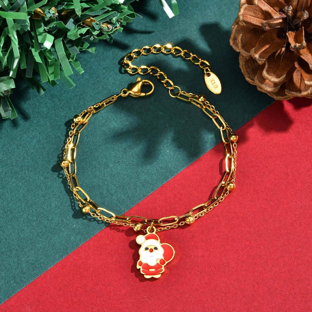 Christmas Ornaments Christmas Collection Bracelets Santa Claus Christmas Gifts Fashion Trend Jewelry