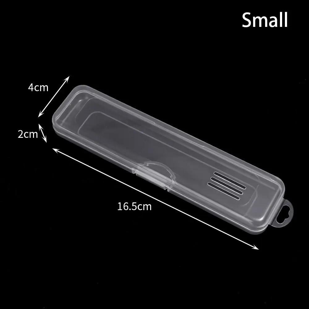 1Pcs Transparent Plastic Box Organizer Multifunctional Eyebrow Pencil Tableware Chopsticks Makeup Brush Storage Box with Cover