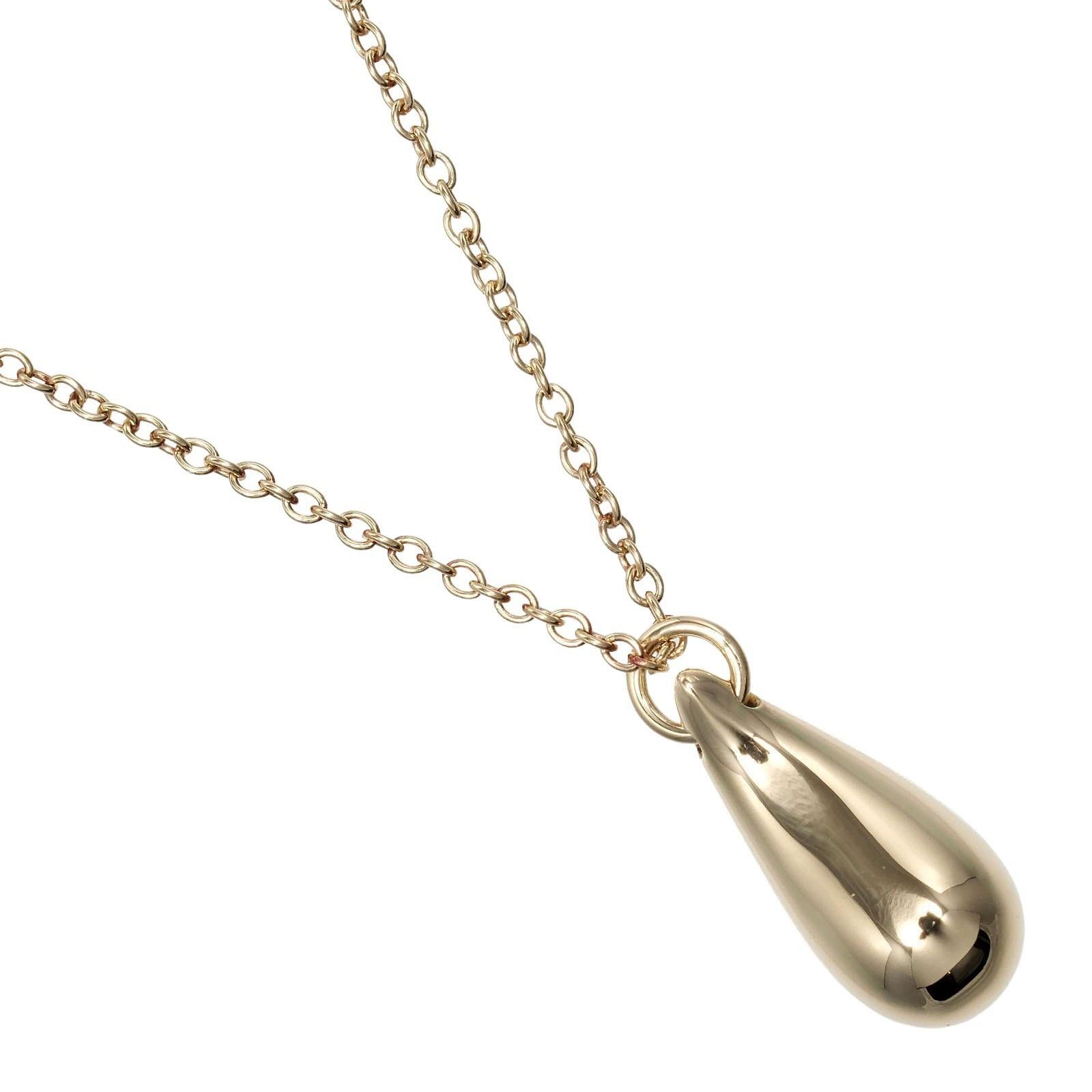 

TIFFANY&Co. teardrop Necklace K18 yellow gold 4.88g Women Used