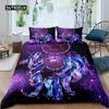 Boho Duvet Cover Dreamcatcher Rustic Floral Mandala Galaxy Duvet Cover Set Bohemian Native Ethnic Exotic Customs for Decorative