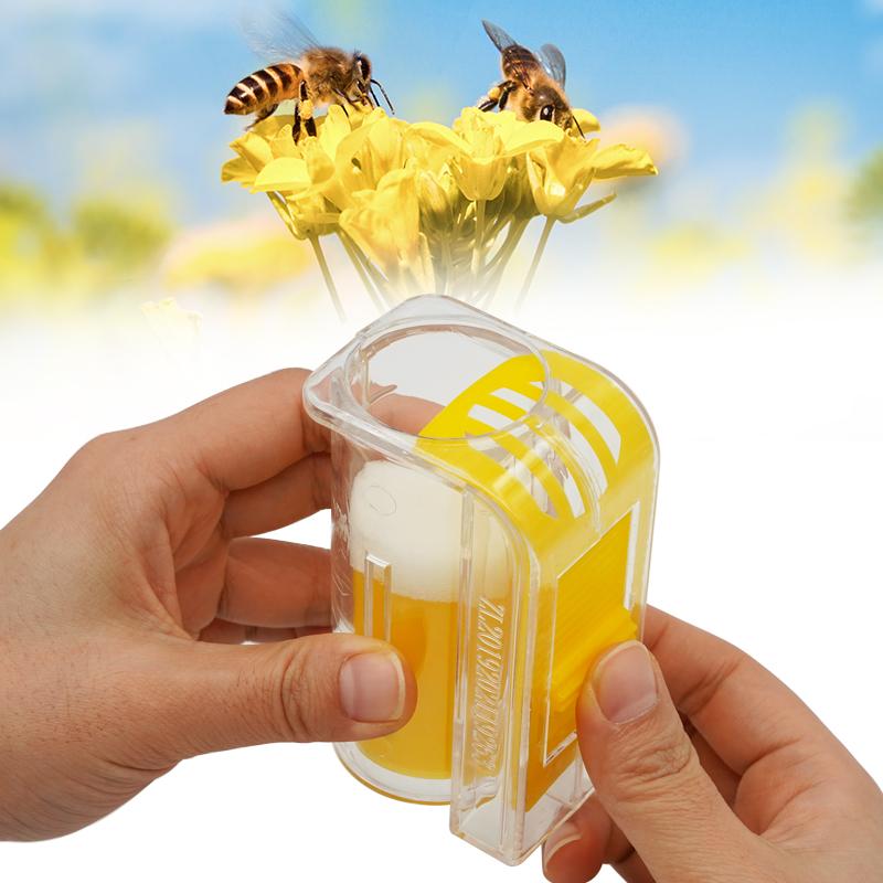 1PCS Rearing Queen Bee Marking Catcher Plastic Handed Marker Bottle Plunger Plush Beekeeper Tool Garden Bee Tools
