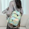 Print Backpack Women's Nylon Waterproof Backpack Student School Bag Large Capacity Shoulder Bag