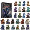 Viking Dragon Advent Calendar Blind Box Hanging Ornament 24 Unique Acrylic Decor Christmas Home Party