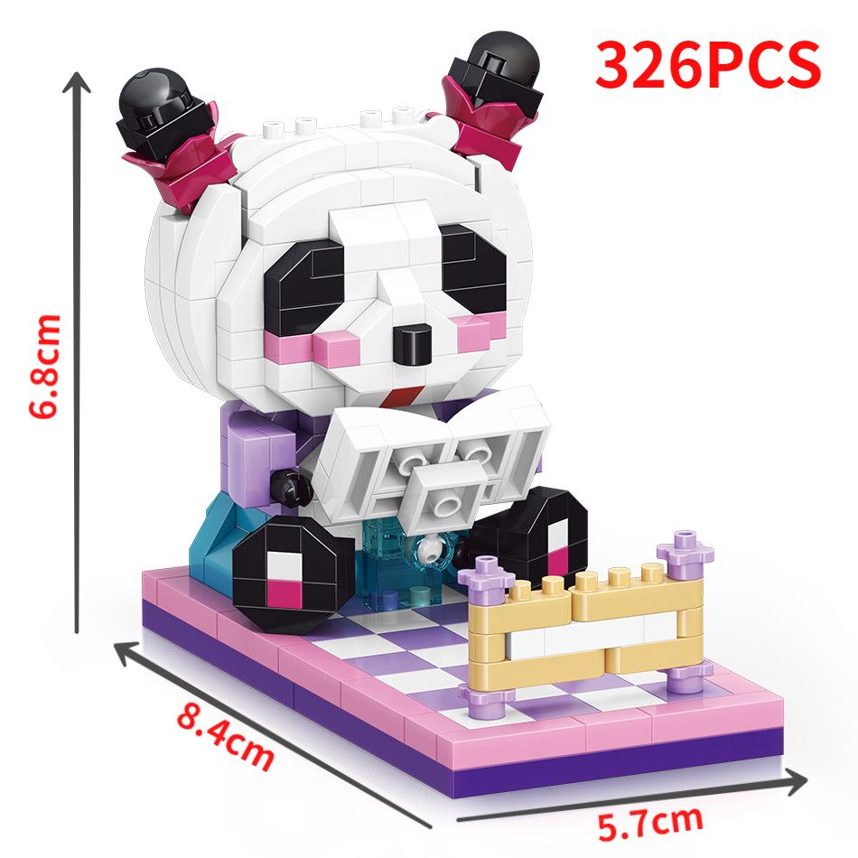 Panda Mobile Phone Bracket Building Blocks Toys for Boys Girls Diamond Bricks Creative Construction Blocks Toys Volwassenen Gift