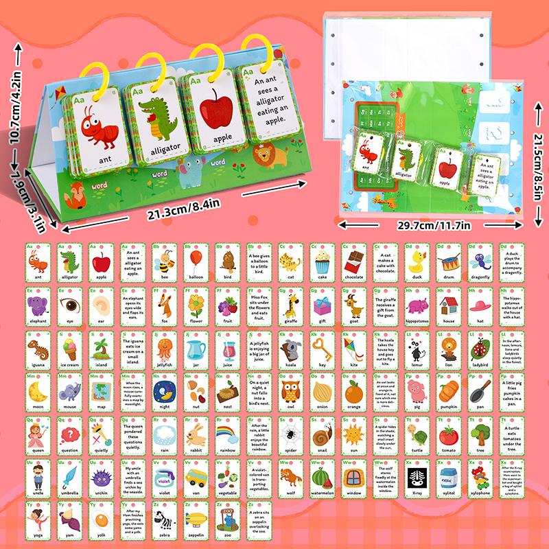 Joc Fonic Words Builder Flipchart Autoportant Carduri Flash pentru Ortografie Engleză Jucării Instrument Educațional de Învățare pentru Elev Profesor