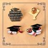 Graduation Hat Enamel Lapel Pin for Student, Graduate Enamel Lapel Pin for Graduation Gown Graduation Hat Decoration