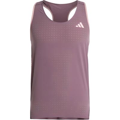 Débardeur de Running Adizero Séchage Rapide Sans Manches Gilet de Sport Homme Hauts Gris Violet IW6636