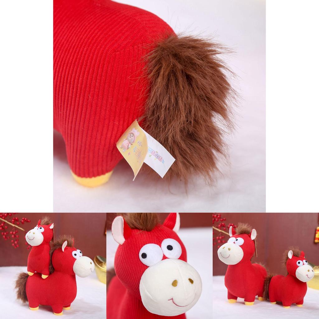 Zodiac Year Of The Horse Plush Toy With Short Plush Material For New Year Gift