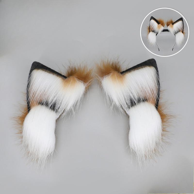 Rechargeable Plush Cat Ears Hair Accessory Cosplay Exhibition Movable Realistic Fox Ear Detachable Electric Headband Animal Ears