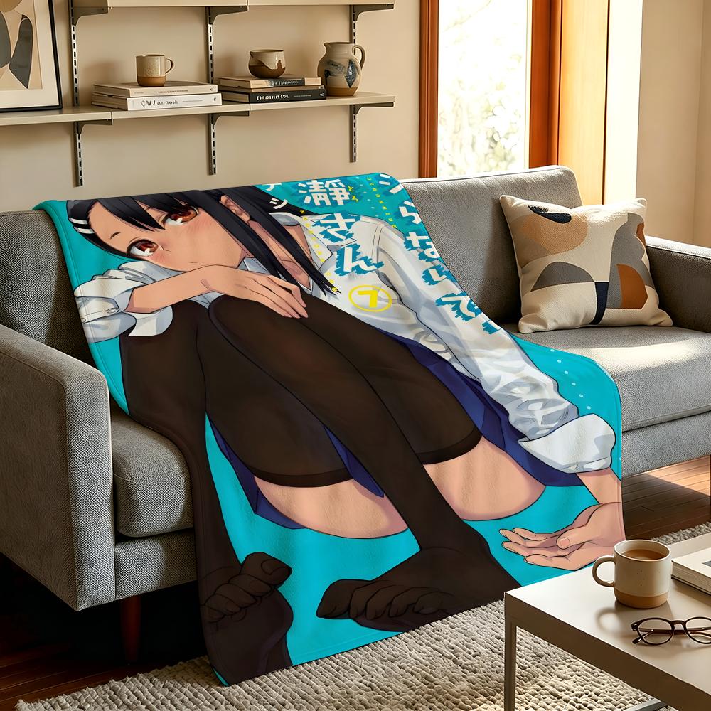 Anime N-Nagatoro S-San Throw High-Density Short Plush Blanket Soft Skin-Friendly for Sofa Nap Air-Conditioned Room