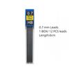 0.3 0.5 0.7 0.9 1.3 2.0mm HB Replacement Refill Leads Refill for Mechanical Pencil Automatic Pencils Stationery School Supplies
