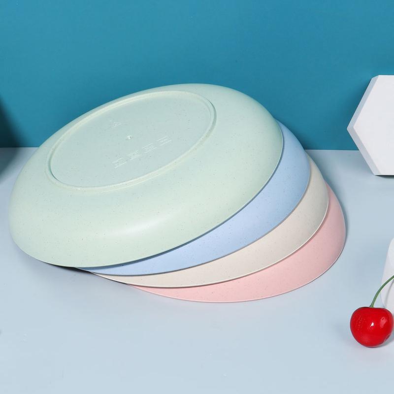 

Пластиковые тарелки для кухни Пшеничная солома Блюдо для соуса Доска для закусок Фруктовые тарелки Круглые бытовые тарелки Современные обеденные тарелки