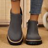 Women Simple And Stylish Boots Plus Size Platform Shoes Women  Thick Sole Ankle Boots Fashion Comfortable For Women