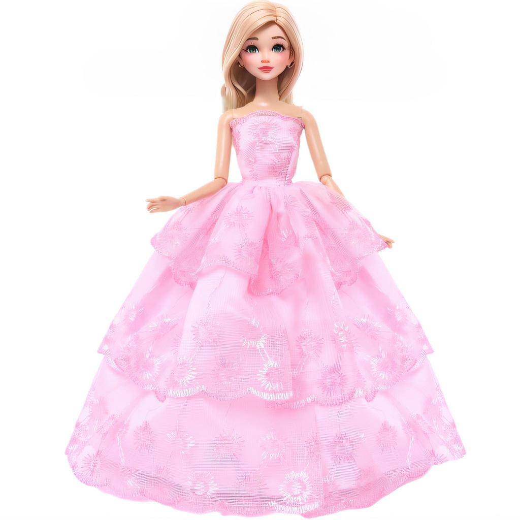 Pretty Princess Ball Gowns Party Dresses for 30cm Doll Clothes Wedding Bride Outfits (NO DOLLS)