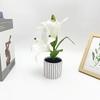 Lily Flower Faux Bonsai Tabletop Decor Interior Arrangement Prop Photographic