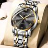 Swiss Automatic Men's Luminous Stainless Steel Calendar Watch – Korean Style Quartz for Couples