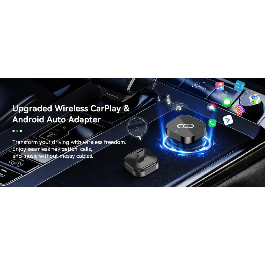 Spedal 2025 Latest Wireless CarPlay Apapter USB CarPlay & Android Auto,Type-C Port,Converts Wired to Wireless,Plug & Play,Auto-C