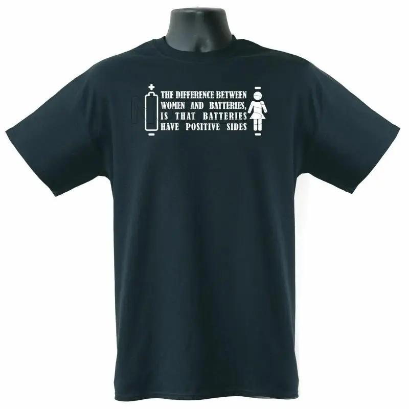 Difference Between Women And Batteries Funny Slogan Mens T Shirt S Xxl Size S разноцветный