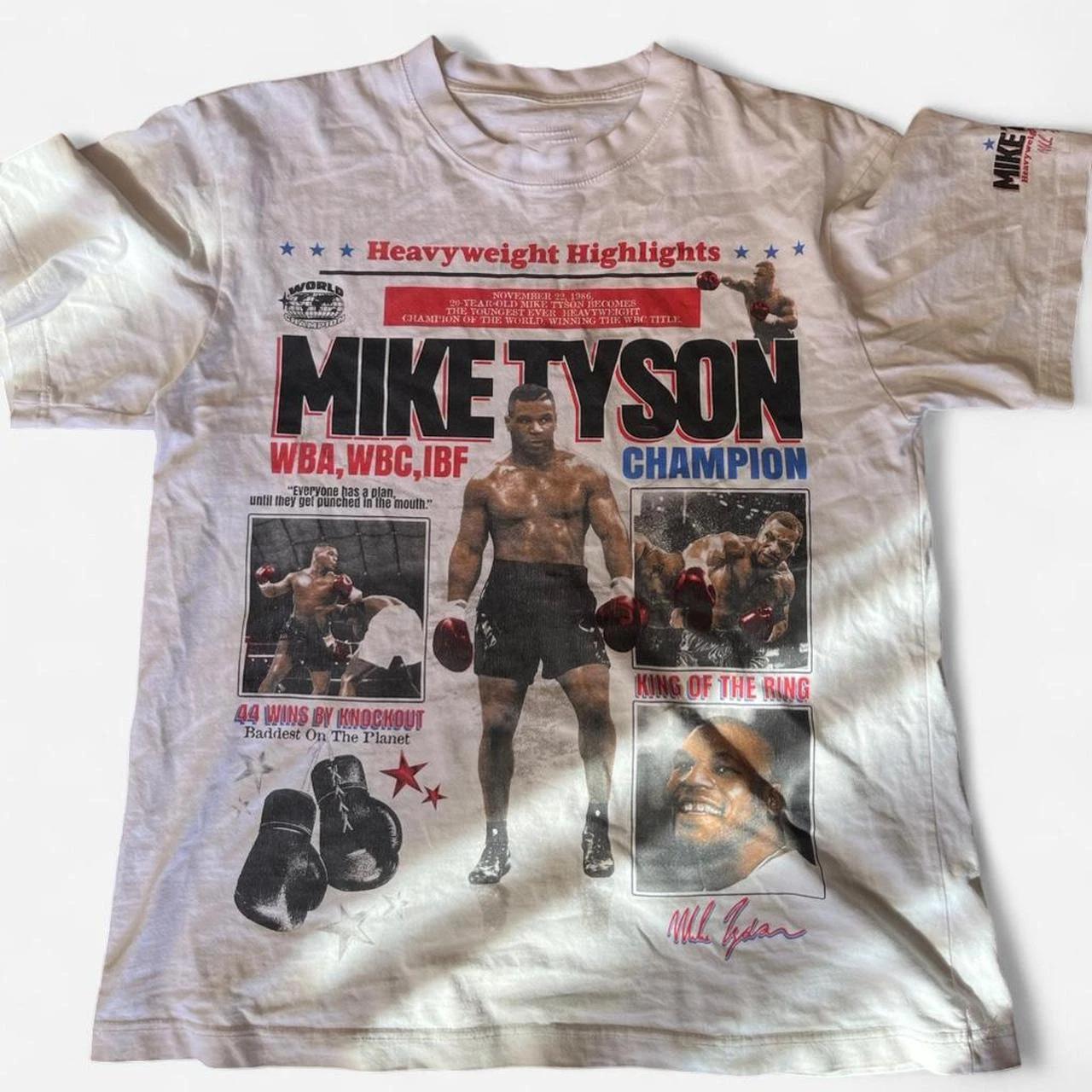 Mike Tyson white boxing t-shirt XL