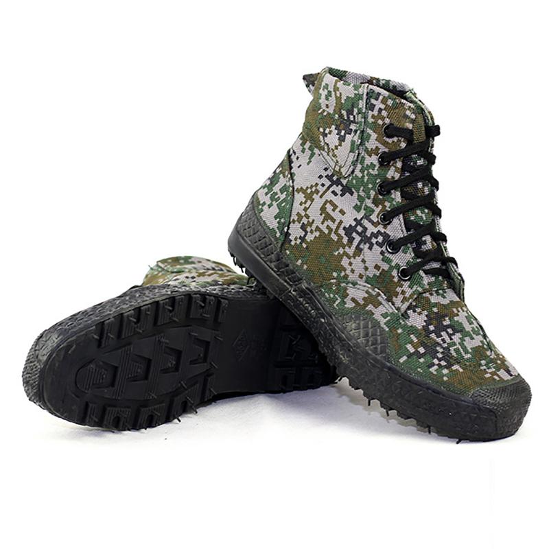 WOTTE Herren Canvas Schuhe High Top Stiefeletten Militärisch Taktische Herrenstiefel Herren Sneaker Alle Jahreszeiten Herren Damen Freizeitschuhe