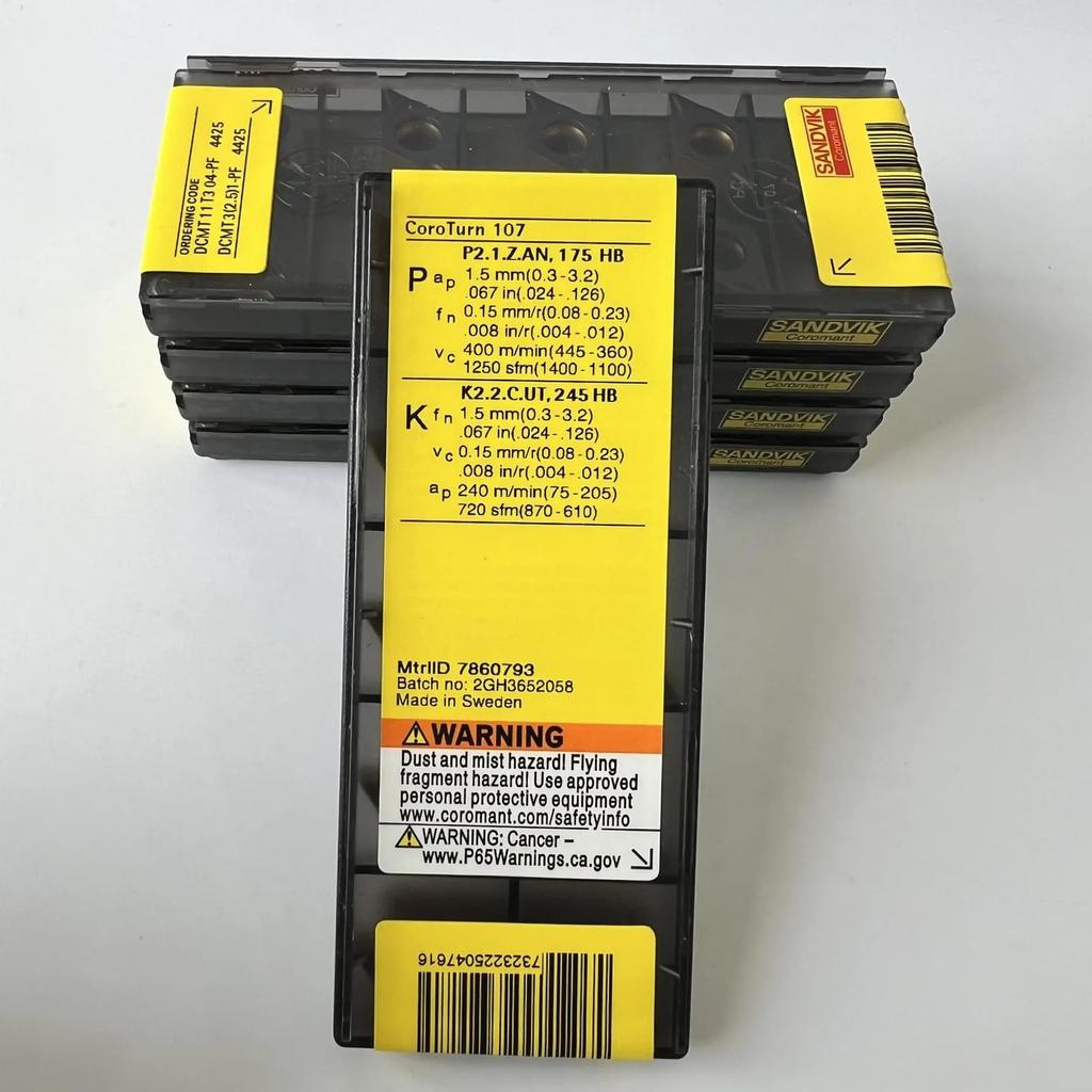 Original Sandvik / DCMT11T304-PF 4425 / CNC Lathe Carbide Blade 10 PCS