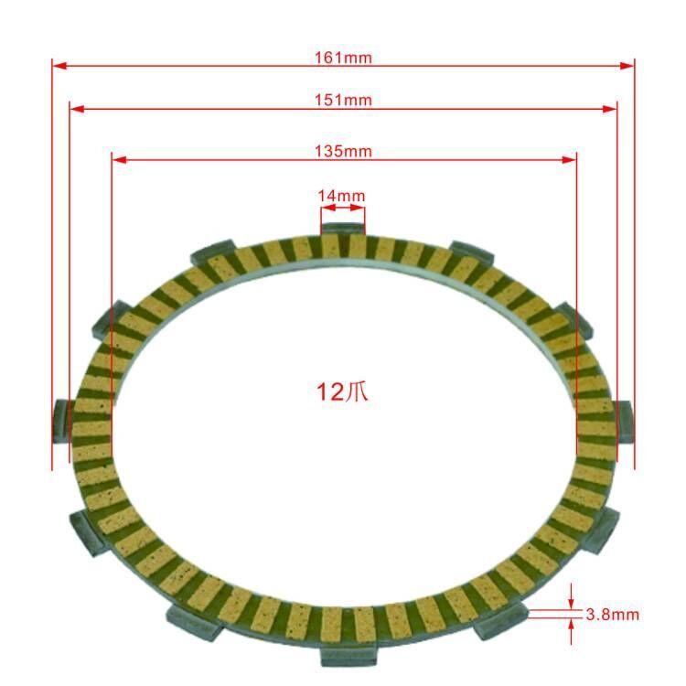 10Pc Motorcycle Friction Clutch Plates For Suzuki DL1000 V-Strom 1000 Adventure 2002-2013 GSXR1300 GSX1300R Hayab 2002-