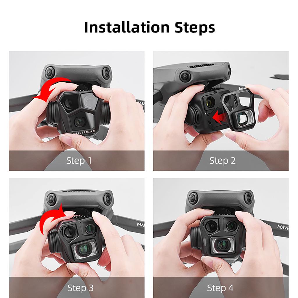 Film profesional anti-zgârieturi pentru obiectiv cu unghi larg pentru Mavic3 Pro Câmp vizual mai larg 35% Experiență de fotografiere aeriană