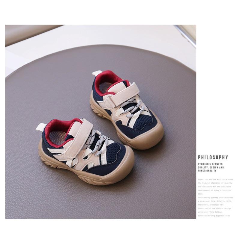 Children's sports shoes spring and autumn new boys anti-kick shoes breathable mesh girls non-slip and wear-resistant running shoes