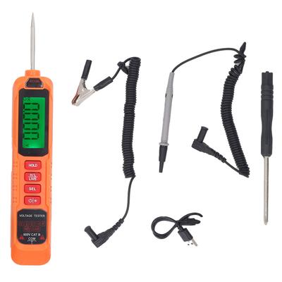Intelligenter Auto-Spannungsprüfstift Hintergrundbeleuchtetes Display DC AC 0V600V Automatischer 2-Wege-Spannungstester