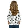 Children's 3/4 Sleeve Round Neck Animal Print Casual Top for Everyday Wear