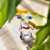Small Crystal Cow Ornament Hand Blown Animal Figurine Creative Glass Cow Miniature  Kids Gift