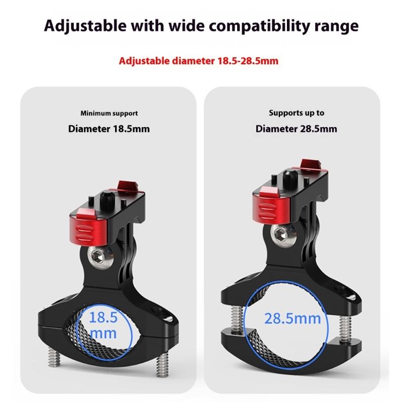 Universal Magnetic Quick Detach Bike Clamp With 180 360 Adjustable Damping Rotations For Latest Action Camera Models