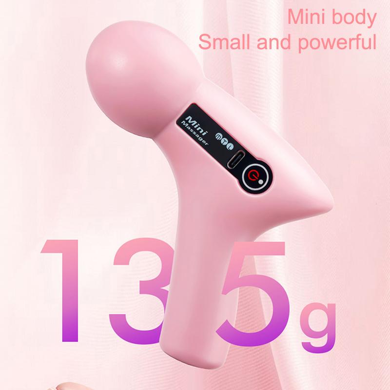 Mini Massage Gun Usb Rechargeable Portable Full Body Muscle Massage 4-Speed Adjustable Fascia Gun