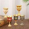 Zinc Zinc Zinc Alloy Spirits Cup Vintage Small Drinking Cup Elegant Medieval Rose Embossed Goblet  Gift
