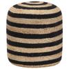 Day and Night - Day and Night Handmade Black Pouf 40x45 Cm Jute