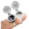 50-Pack Grafting Eyelash Glue Holder Rings with Flip-Top Seal