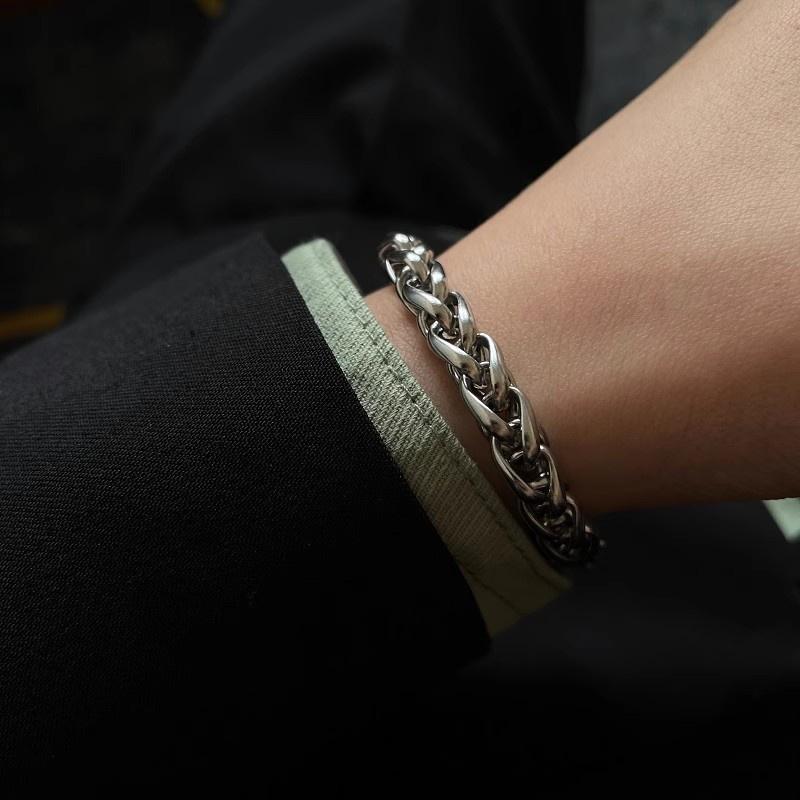 Hip Hop Stainless Steel Spinal Chain Bracelet Simple Men Titanium Steel Jewelry Fashion Party Accessories Gifts