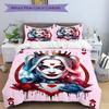 3pcs Harley Quinn, Clown Bedding Set, Duvet Cover and Pillowcases Machine Washable Seasons All Suitable, Design for Bedroom (No Filling)257