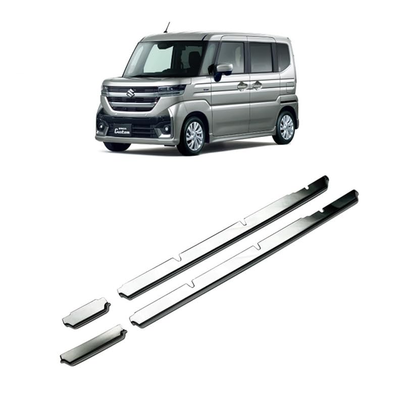 TADOKAPATU Front Grille Lower Bumper Grille Cover Garnish for Suzuki New Spacia and Spacia Custom ABS Finish (MK54S, MK94S) - 4-Piece Set, Resin,