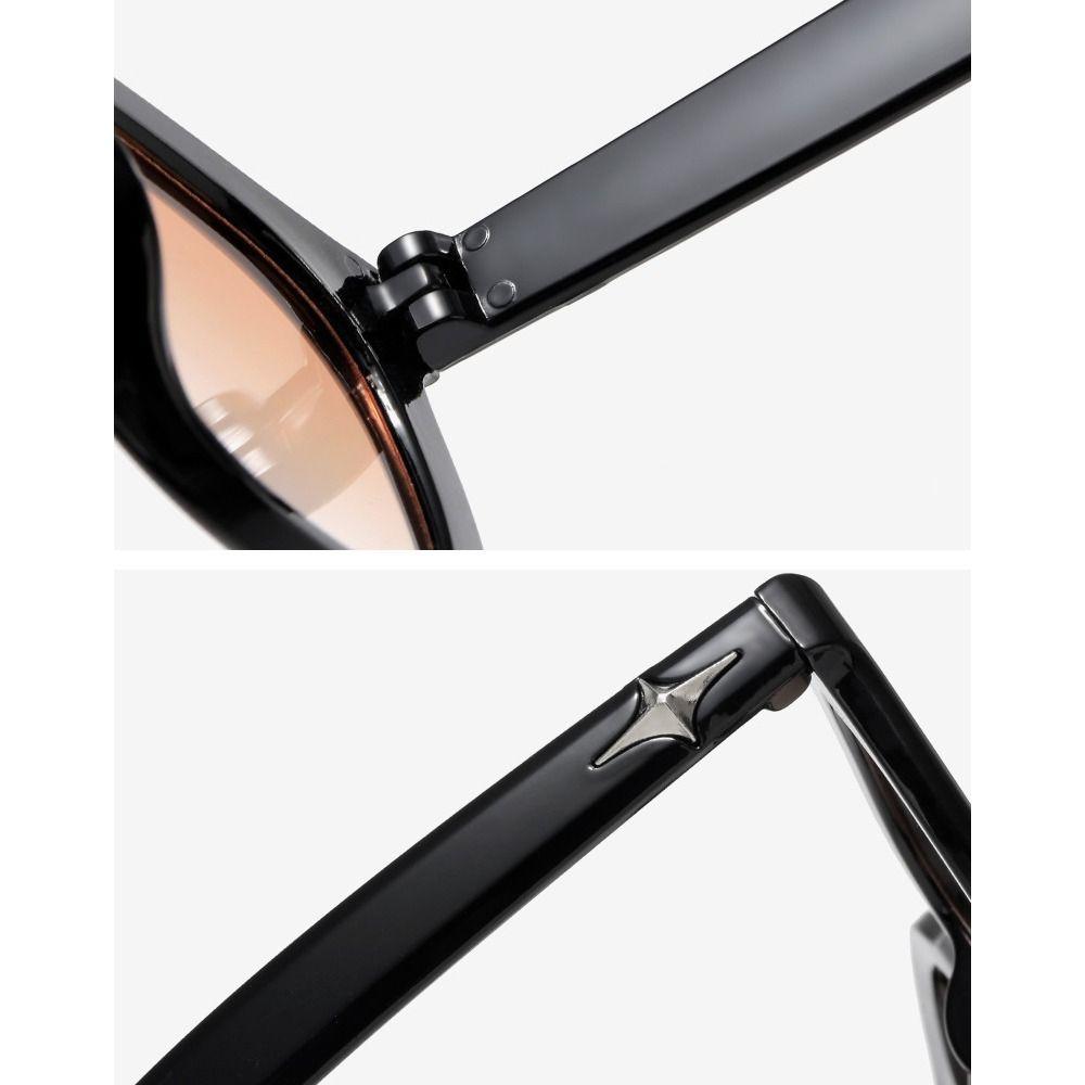 Punk Retro Sunglasses Block Glare Eyewear Trendy Black Frame Sunglasses for women