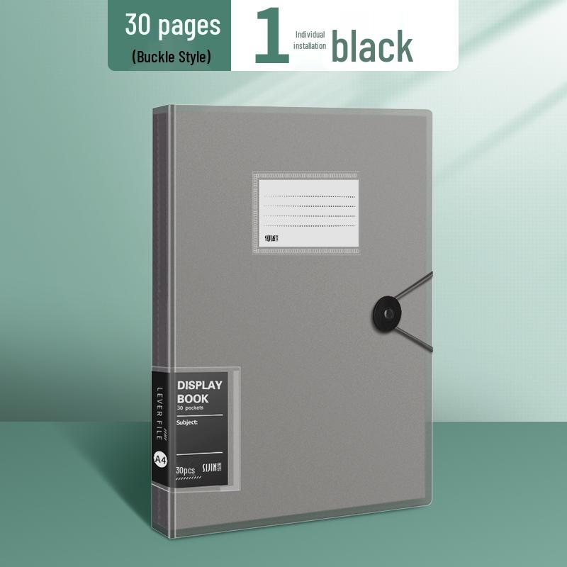 Transparent A4 Document Binder with Multi-Layer Insert Pages for Loose-Leaf Organization