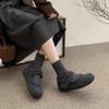 Women Flats Shoes 2026 Autumn Winter Woolen Fabric Comfort Soft Sole Mary Jane Shoes Outdoor Warm Plush Cotton Shoes Zapatos