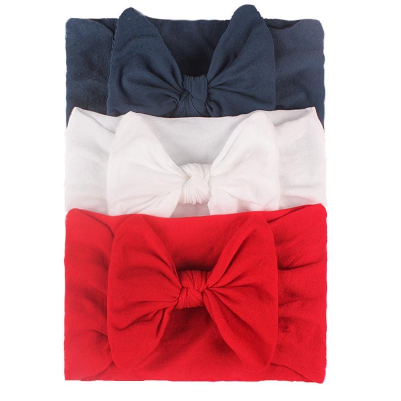 3PCS Nylon Bow Elastic Strap Headgear, Simple and Fashionable Decoration Baby Headband Accessories