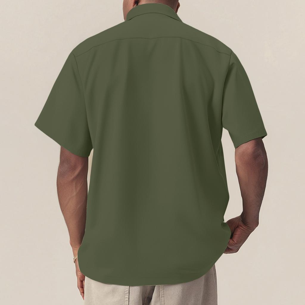 Men's Loose Casual Multi-pocket Workwear Shirt