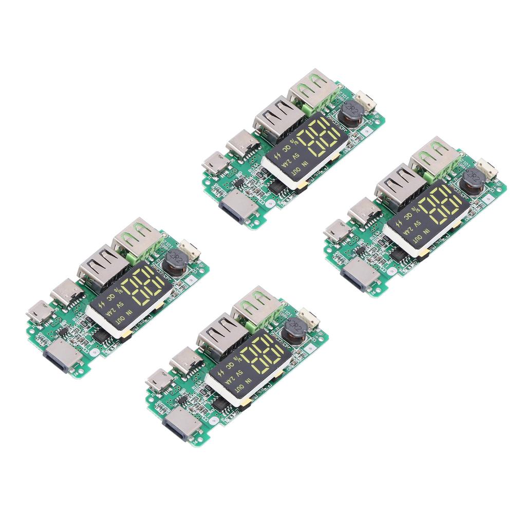4 Peças Placa de Carregamento de Energia Móvel Módulo USB Duplo 5V 2.4A com Proteção contra Sobrecarga
