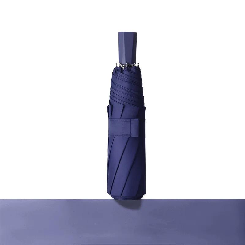 8 Ribs Rain Umbrella Three-folding Anti-UV Waterproof Windproof Umbrellas Portable Travel Resistant Trip Sun UMBRELLAS For Women