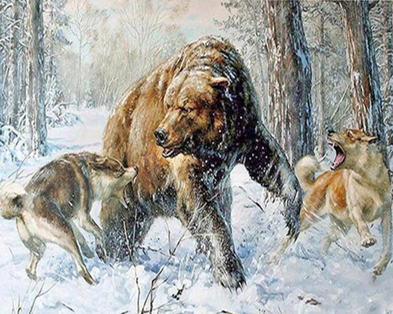 5D DIY Diamond Painting Animal Wolf Full Square/Round Diamond Embroidery Cross Stitch Mosaic Handmade Gift