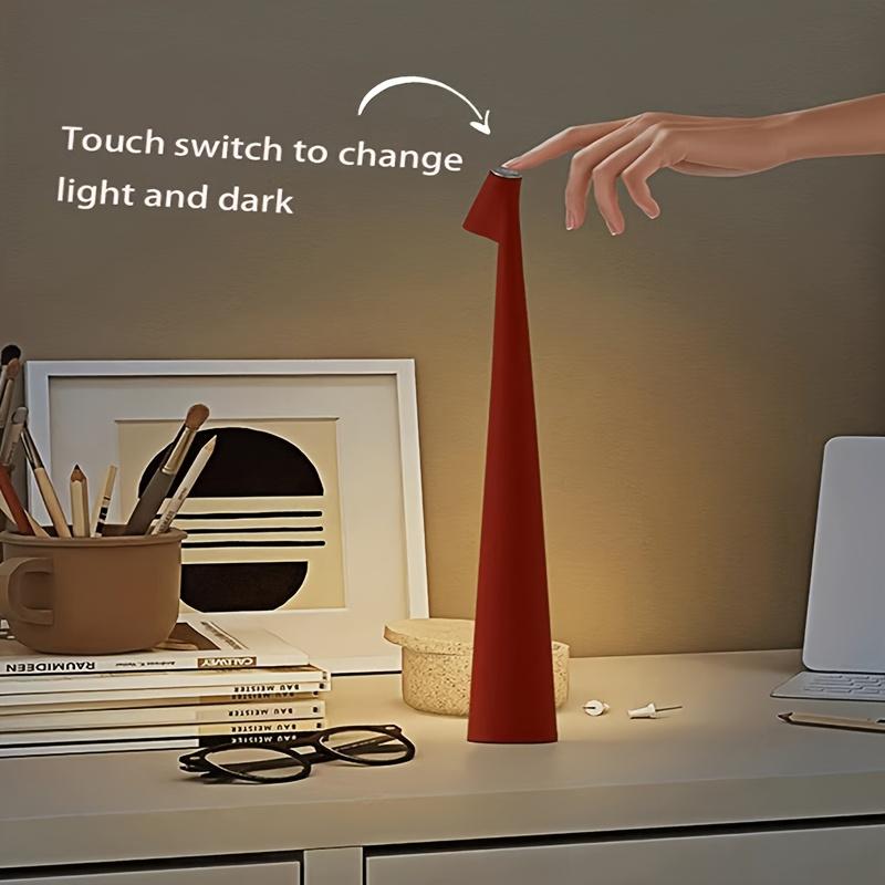 Wireless LED Rechargeable Desk Lamp Creative Living Room Study Night Lamps Top Touch Dimming Atmosphere Desktop Decoration Light