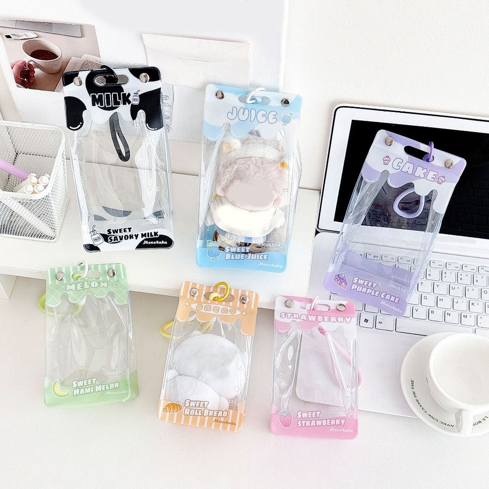PVC MIni Plush Dolls Storage Pouch Transparent Dolls Display Case  Gift Packaging
