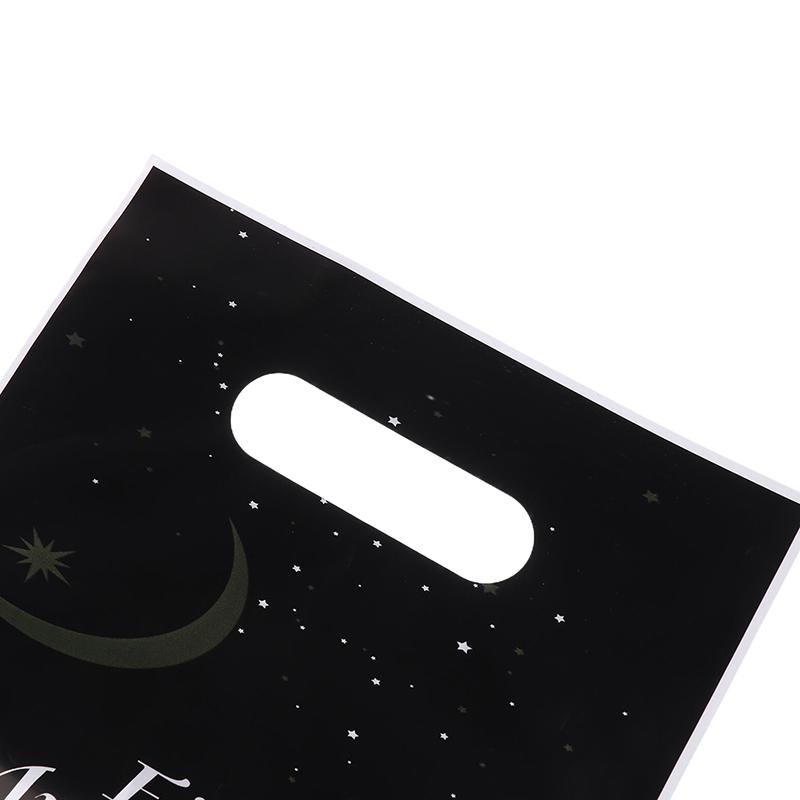 10Pcs 2025 Eid Mubarak Handbag Candy Cookie Snack Gift Bags Packaging Bag For Home Ramadan Muslim Islamic Party Decor Supplies